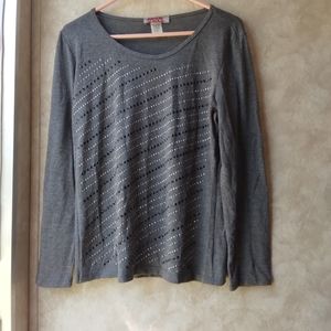 Carol Rose stripe gem shirt
